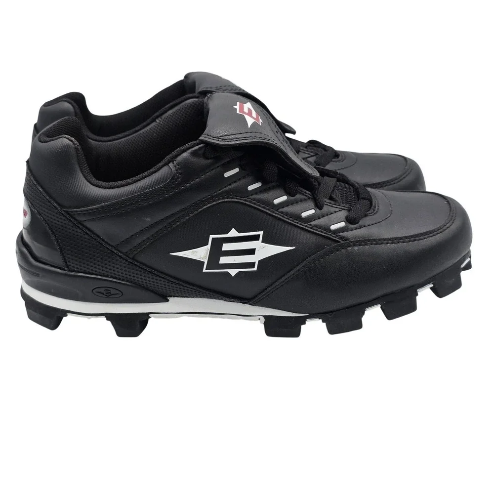 Easton SC-838 Baseball Cleats Mens 9 Molded Studs Black White Low Cut Activewear